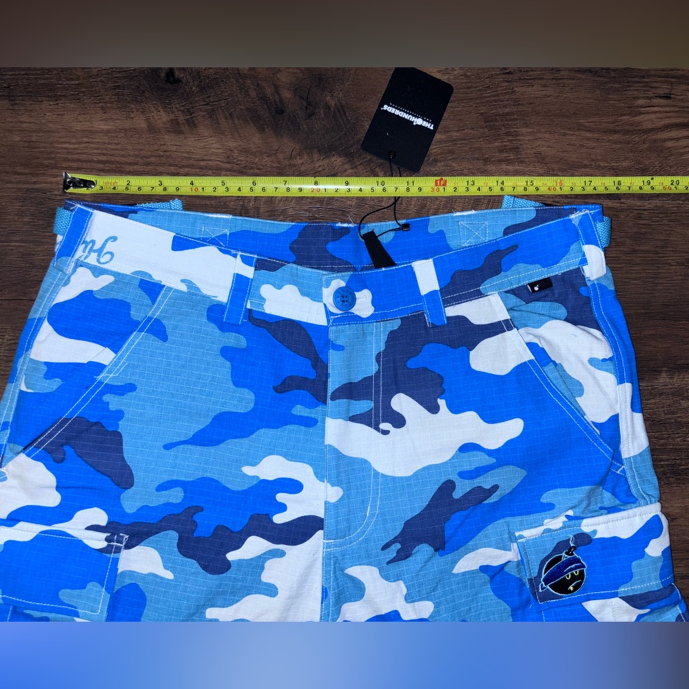 Blue Camo Men’s Cargo Pants - Picture 4 of 12